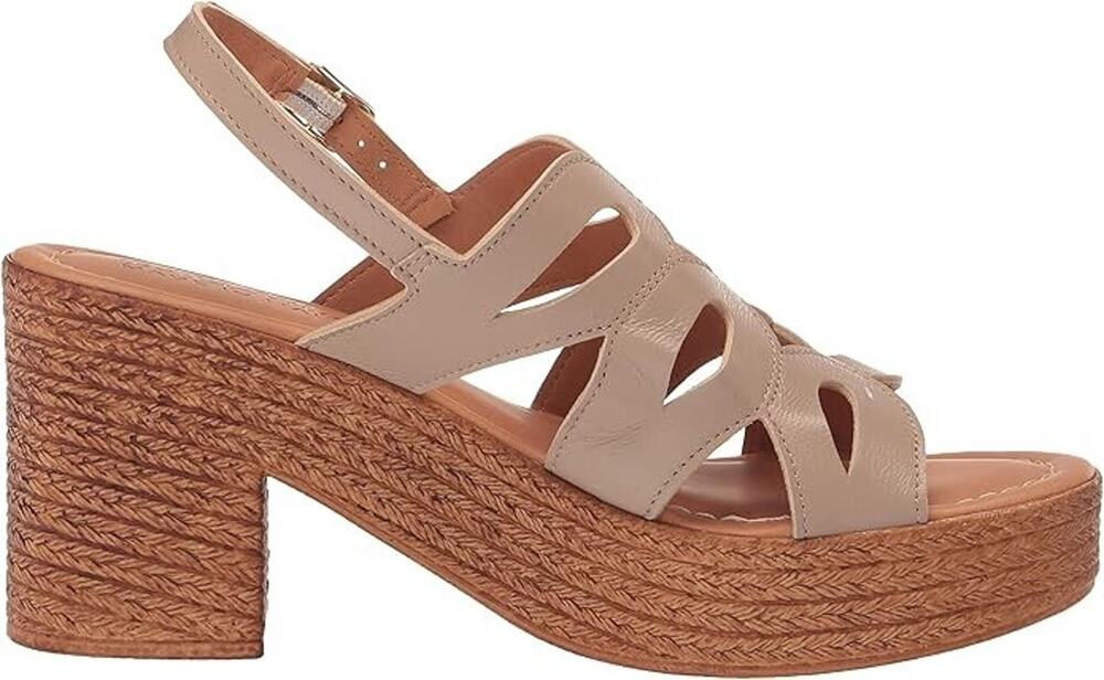 Bella Vita Women's Pri-Italy Leather Platform Sandals, Nude Size 8W